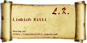 Liebich Kitti névjegykártya